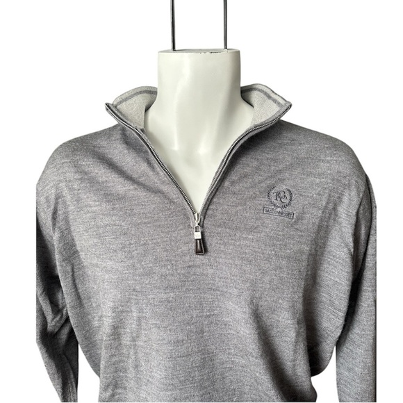 Peter Millar, Merino/Silk Blend 1/4 Zip Golf Sweater Medium - Picture 3 of 8